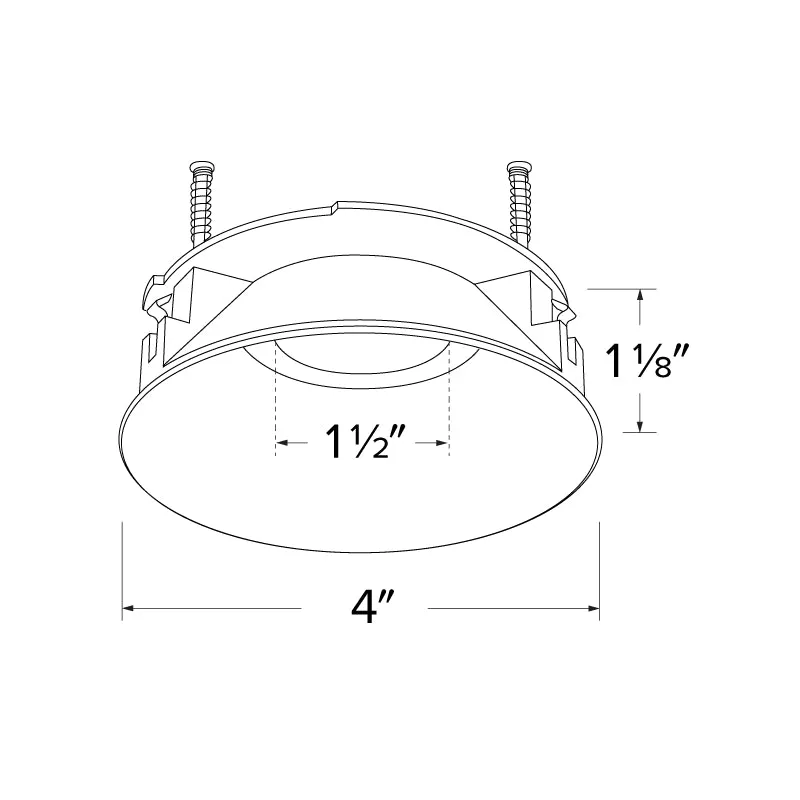 Elco ELK408 4" Round Trimless Smooth Reflector Trim