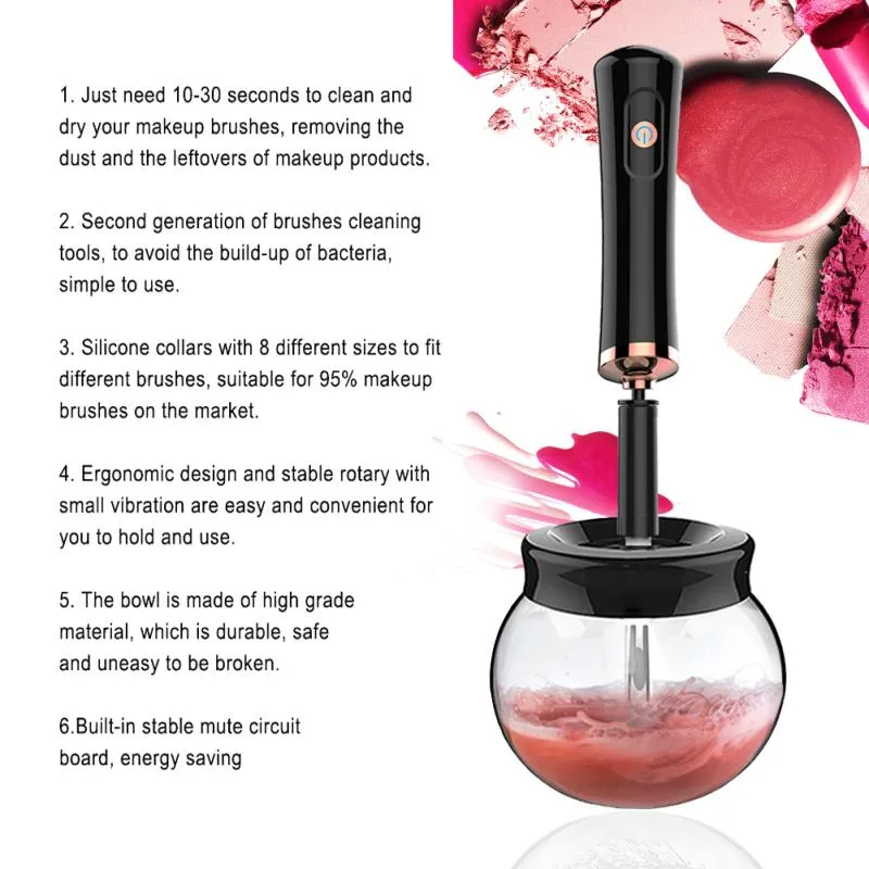 Electric Makeup Brush Cleaner & Convenient Washing Make up  Cleaning Tool Machine