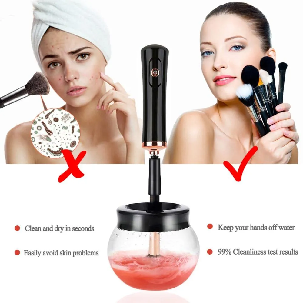 Electric Makeup Brush Cleaner & Convenient Washing Make up  Cleaning Tool Machine