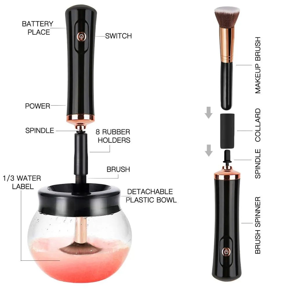 Electric Makeup Brush Cleaner & Convenient Washing Make up  Cleaning Tool Machine