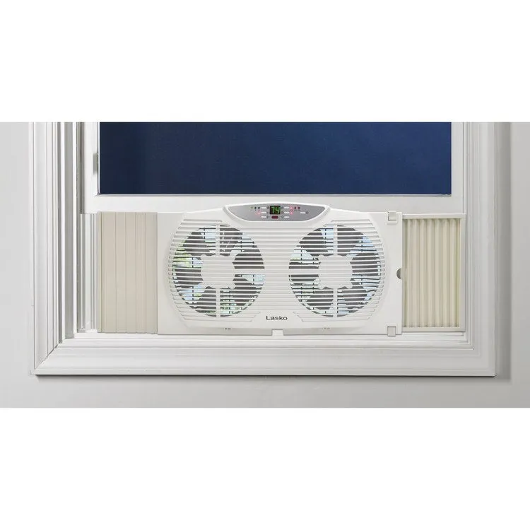 Electrically Reversible Twin Window Fan with Remote Control