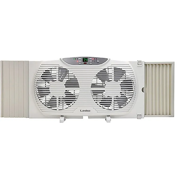 Electrically Reversible Twin Window Fan with Remote Control