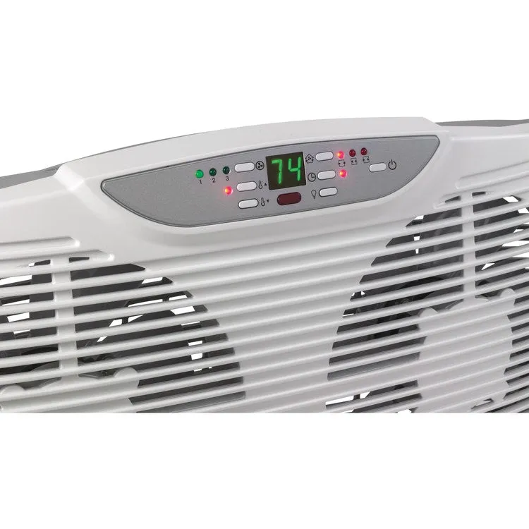 Electrically Reversible Twin Window Fan with Remote Control