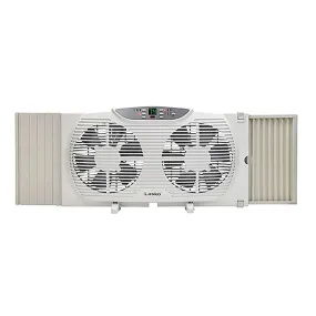 Electrically Reversible Twin Window Fan with Remote Control