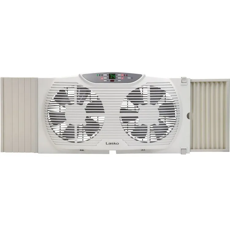 Electrically Reversible Twin Window Fan with Remote Control