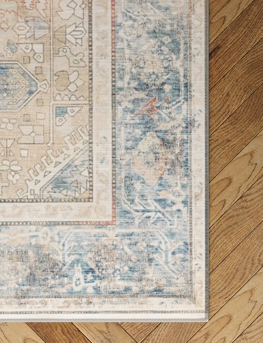 Elera Blue Red Beige Rug