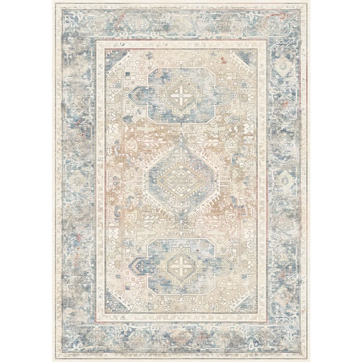 Elera Blue Red Beige Rug