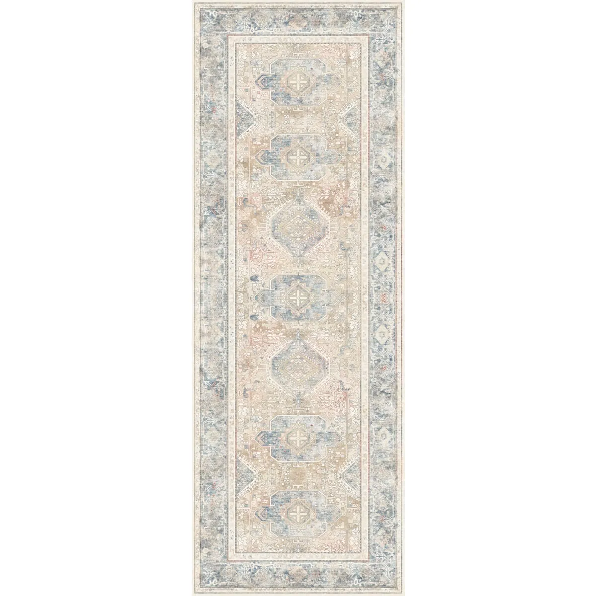 Elera Blue Red Beige Rug