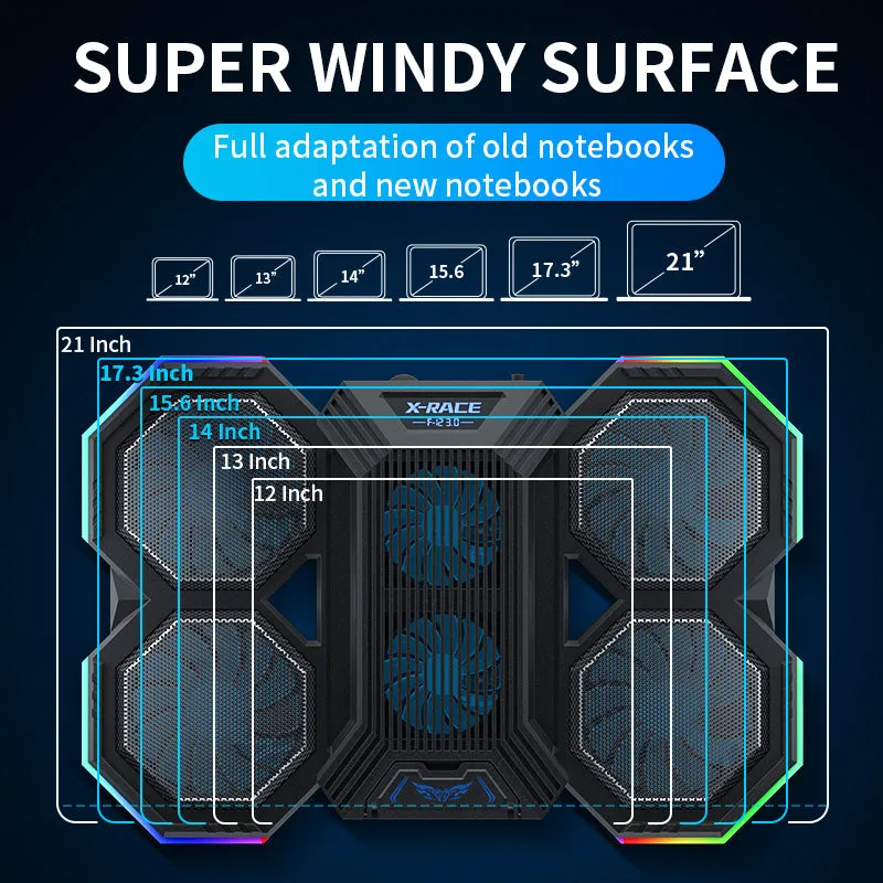 Exhaust Fan Frame Base Plate Mat Mute Cooling Frame RGB Light