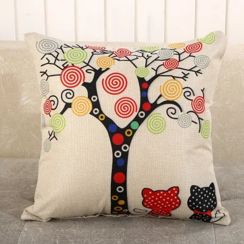 Fabric Decoration Supplies Car Gift Linen Printed Pillows Bedside Cushion Couch Pillow