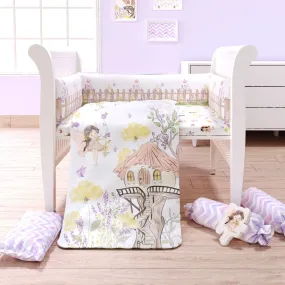 Fancy Fluff 7 Pc Organic Baby Cot Bedding Set- Pixie Dust