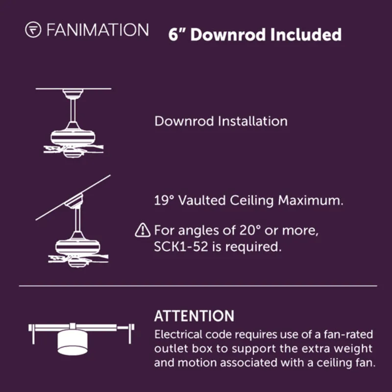 Fanimation FPD6865 Pendry 56" Indoor/Outdoor Ceiling Fan