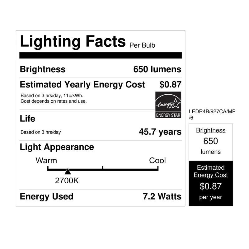 Feit Enhance Soft White 4 in. W LED Dimmable Recessed Downlight 7.2 W