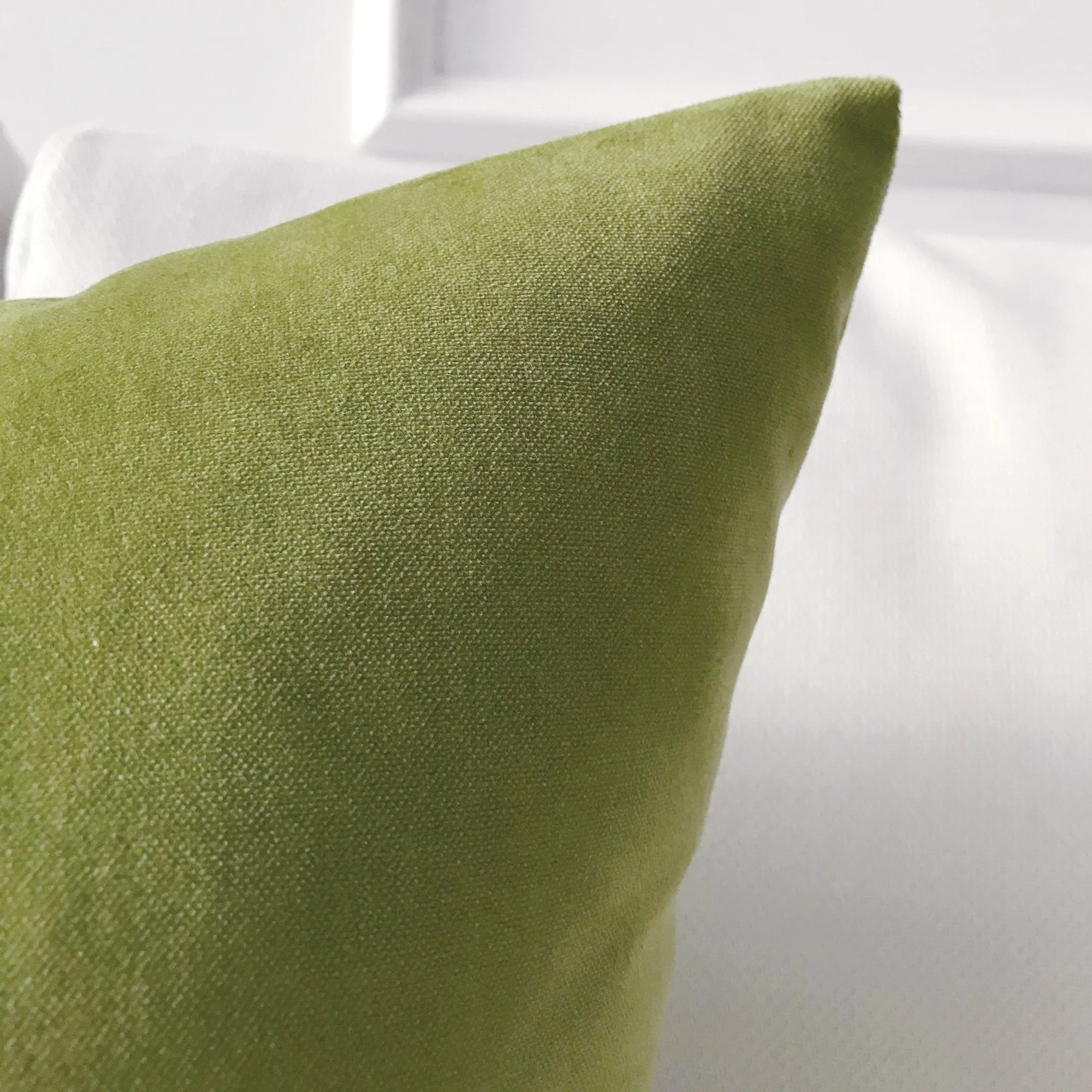 Fern Green Lux Velvet Throw Pillow Cover 22x22