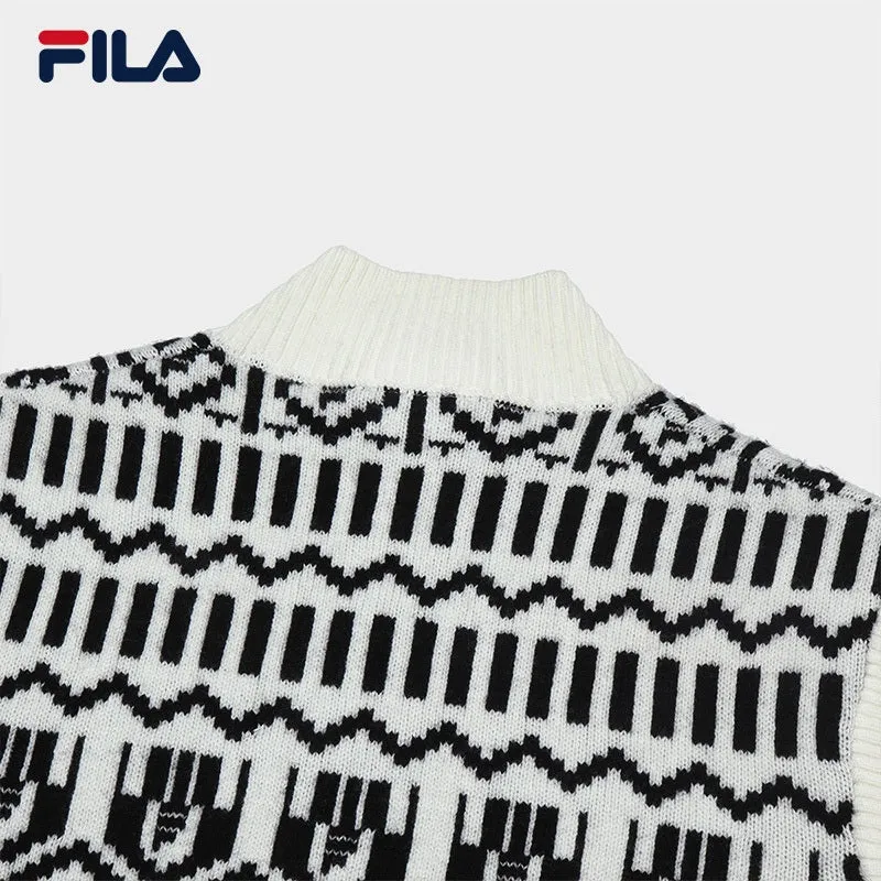 FILA CORE WHITE LINE EMERALD Women Knit Sweater in Ash