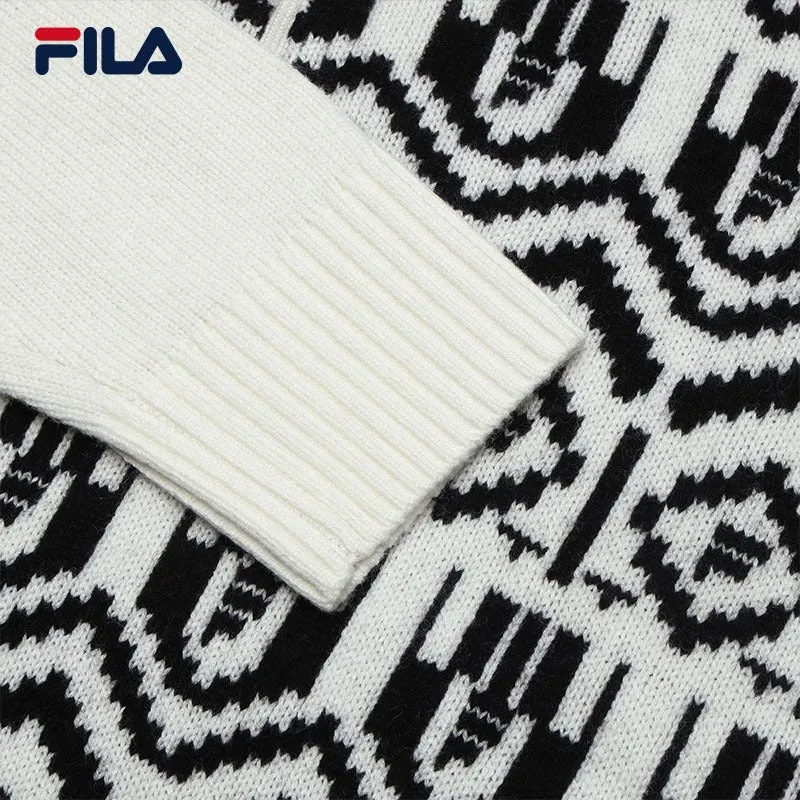 FILA CORE WHITE LINE EMERALD Women Knit Sweater in Ash