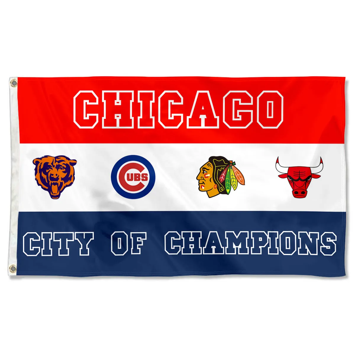 Fyon Chicago City of Champions Sports Fans Flag  banner