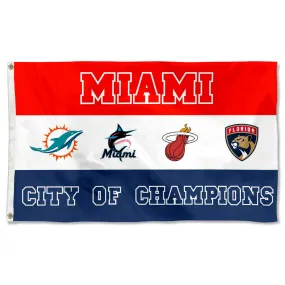 Fyon city of Miami Champions Sports Fans Flag banner