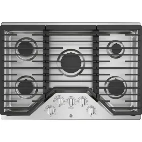 GE 30" Built-In Deep-Recessed Edge-to-Edge Gas Cooktop Stainless Steel - JGP5030SLSS