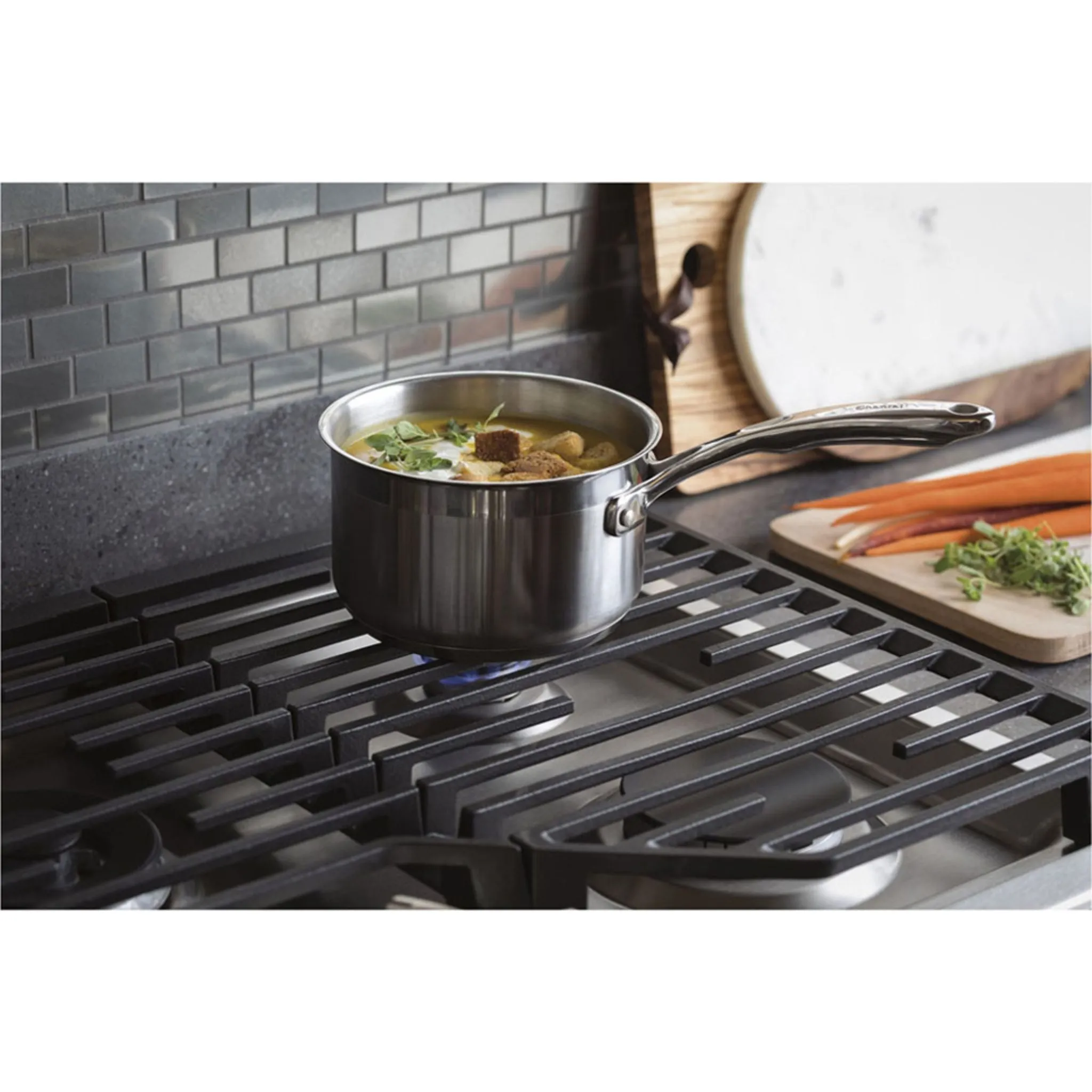 GE Profile 30" Built-In Deep-Recessed Edge-to-Edge Gas Cooktop Stainless Steel - PGP9030SLSS