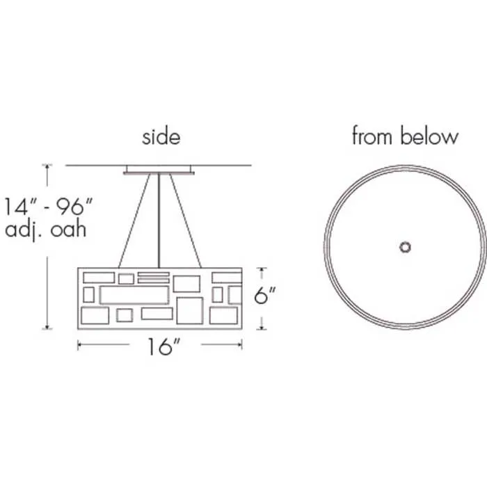 Genesis 11211-16-SM Indoor/Outdoor Stem Mount Pendant By Ultralights Lighting