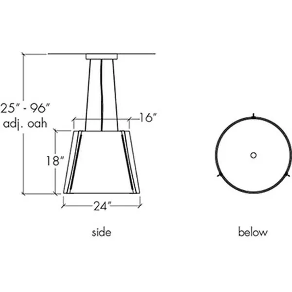 Genesis 19426-SM Indoor/Outdoor Stem Mount Pendant By Ultralights Lighting