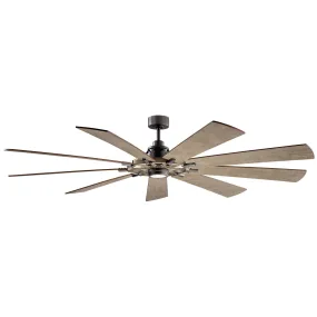 Gentry XL 65" LED Ceiling Fan in Anvil Iron