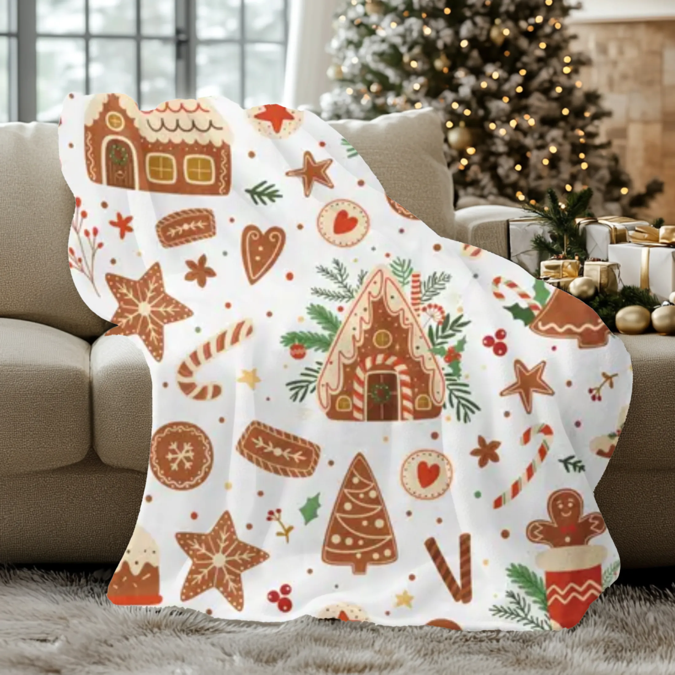 Gingerbread Christmas Blanket