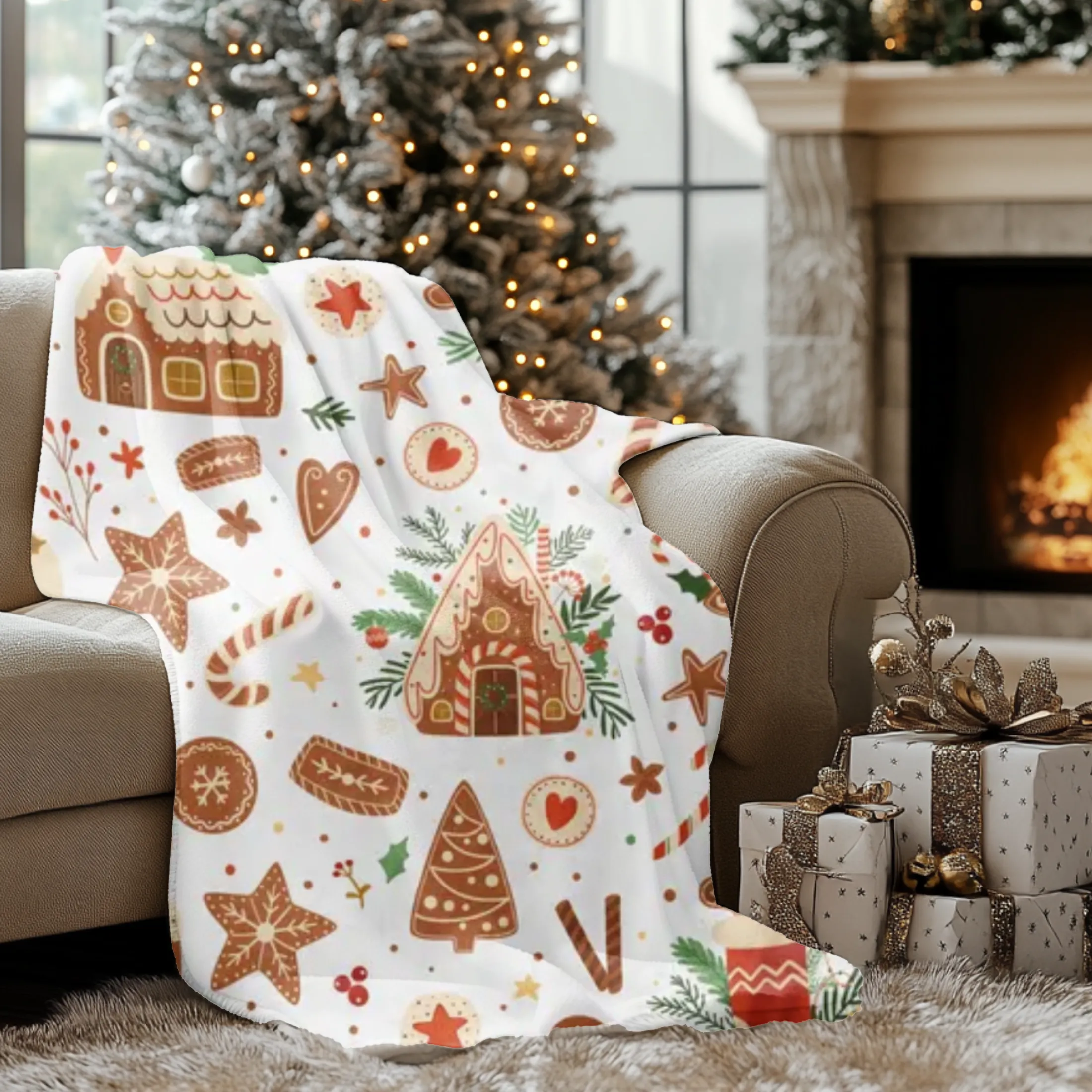 Gingerbread Christmas Blanket