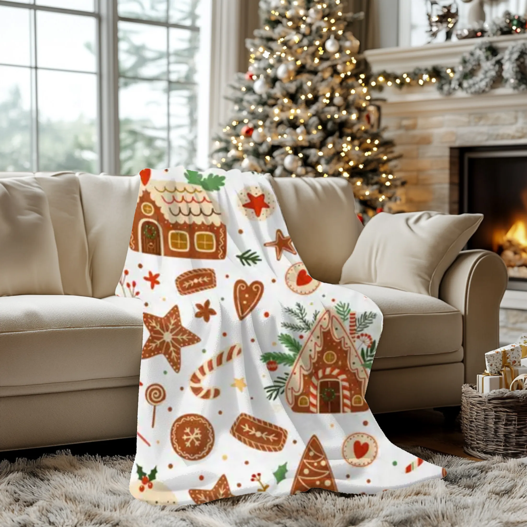 Gingerbread Christmas Blanket