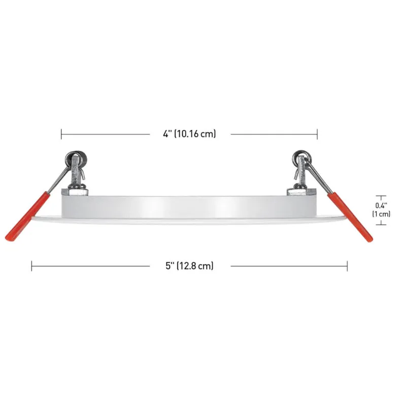 Globe Electric Ultra Slim Energy Star White 4 in. W Aluminum LED Canless Recessed Downlight 9 W