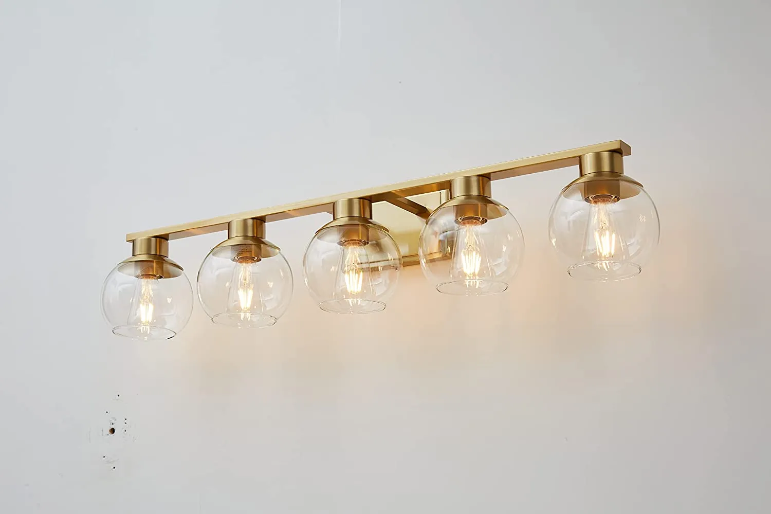 Gold Bathroom Vanity Light Fixture Mid Century