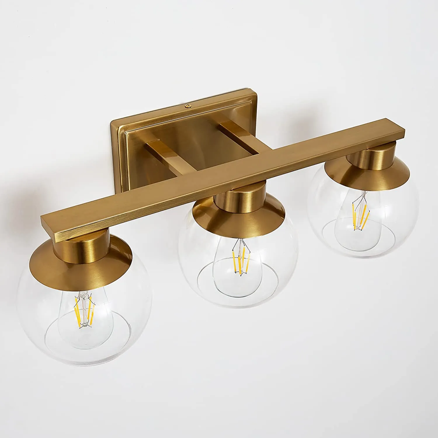 Gold Bathroom Vanity Light Fixture Mid Century