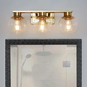 Gold Bathroom Vanity Light Fixture Mid Century