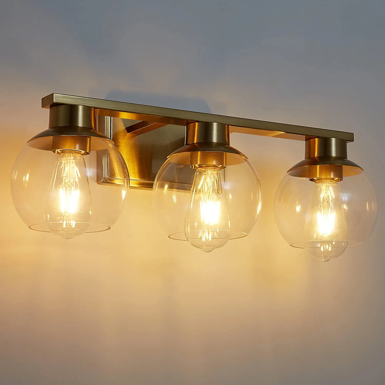 Gold Bathroom Vanity Light Fixture Mid Century