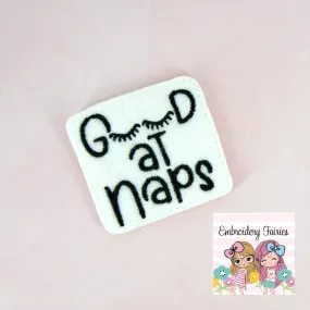 Good at Naps Feltie File - Planner Embroidery File - ITH Embroidery File - Planner Clip Embroidery File - Machine Embroidery Design