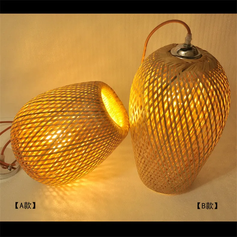 Hand Woven Bamboo Pendant Ceiling Lights/Chandelier Hanging Lamp