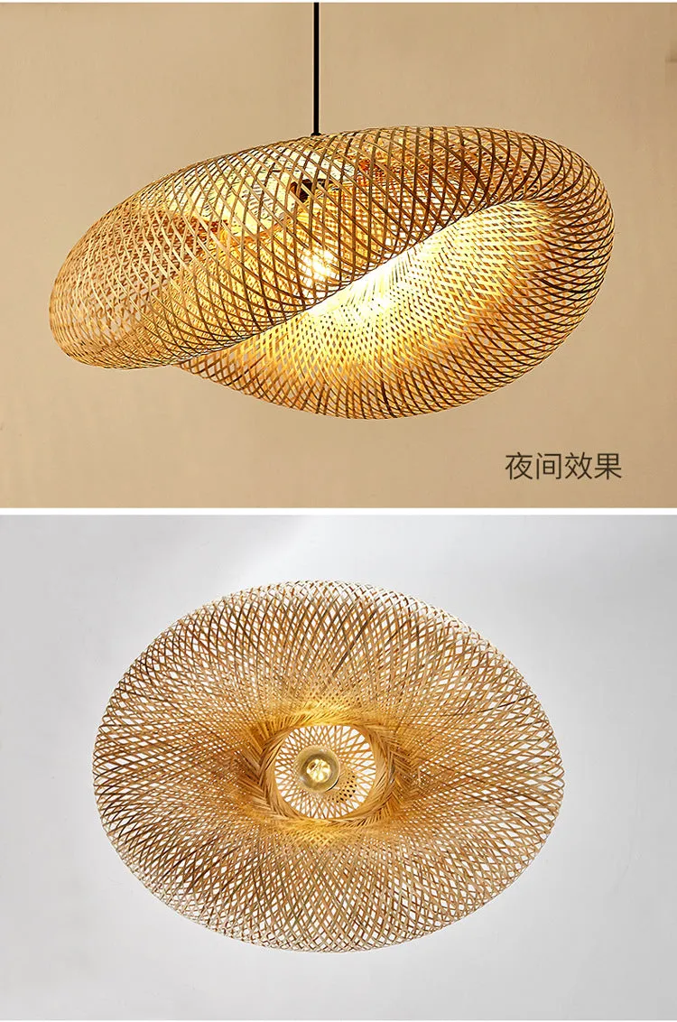 Hand Woven Bamboo Pendant Ceiling Lights/Chandelier Hanging Lamp