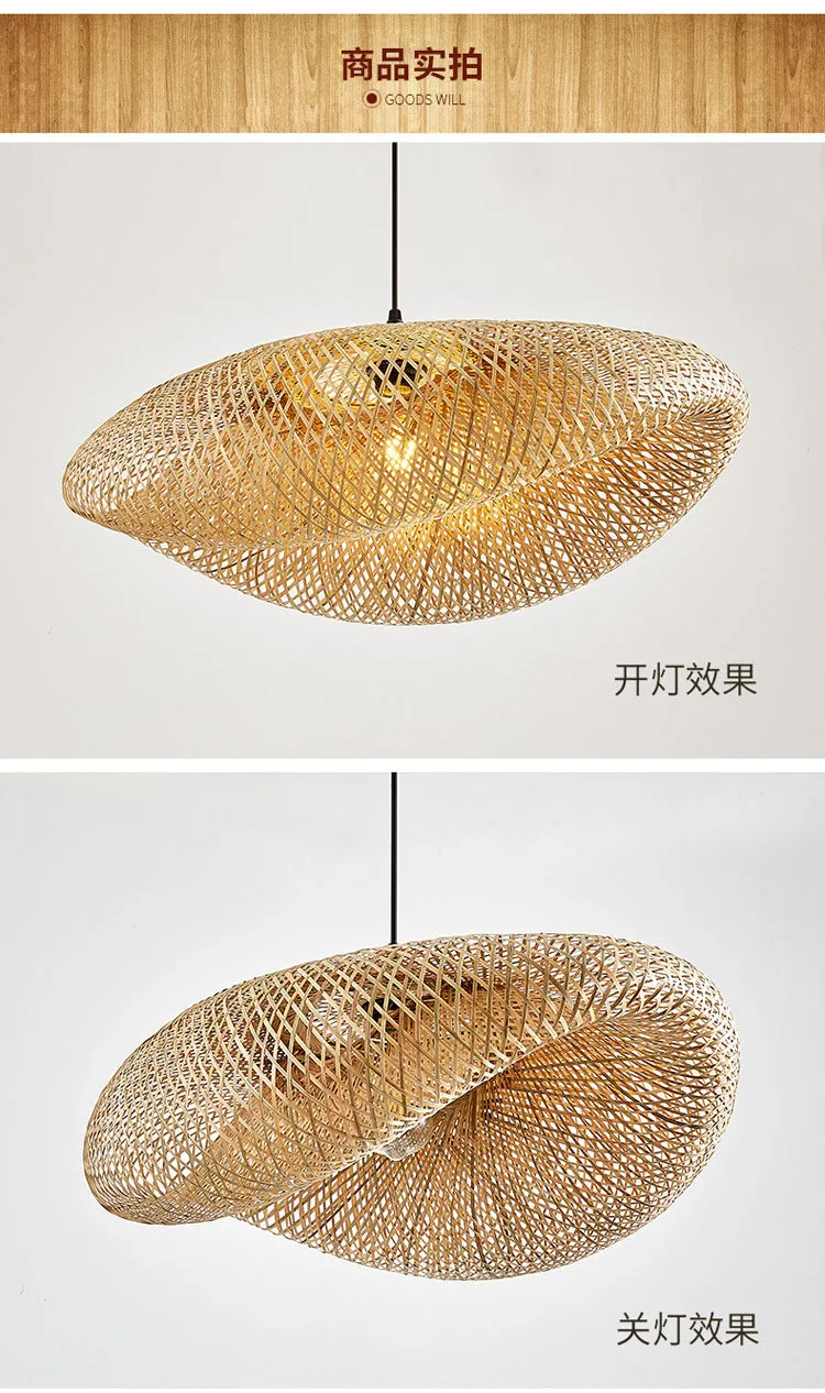 Hand Woven Bamboo Pendant Ceiling Lights/Chandelier Hanging Lamp