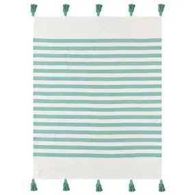 Harbor 80269AHW Aqua Haze/White Throw Blanket