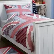 Harry Blue and Red Union Jack Duvet Cover Bedset