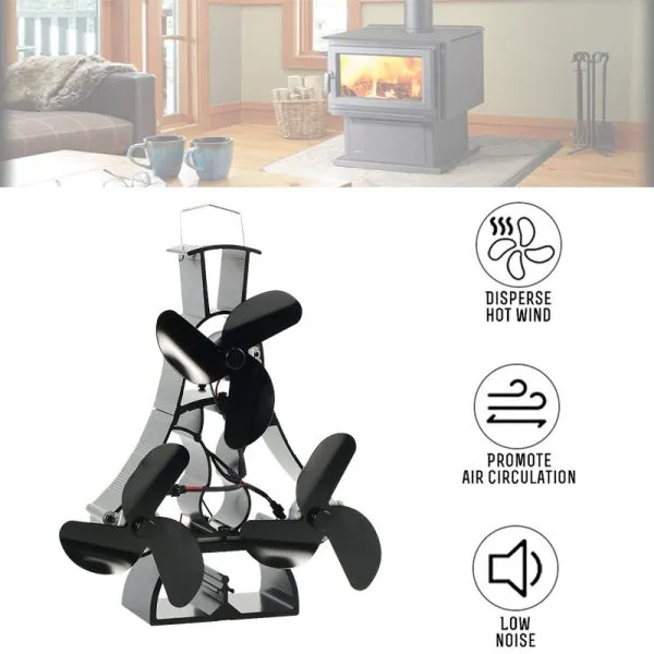 Heat powered 9 blade wood Stove Fan VDSF633RX