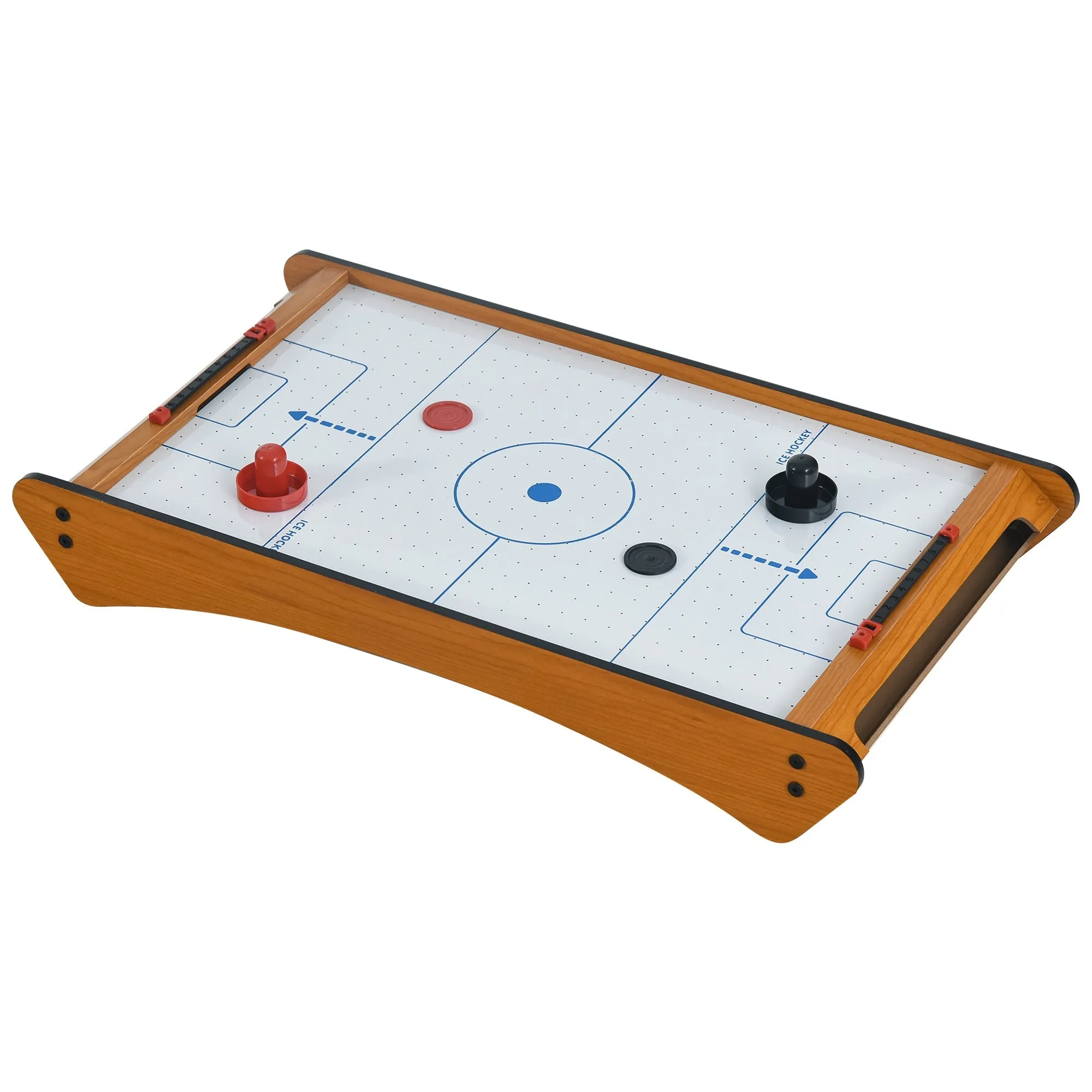 Homcom ABS Plastic Mini Air Hockey Table-Top Brown