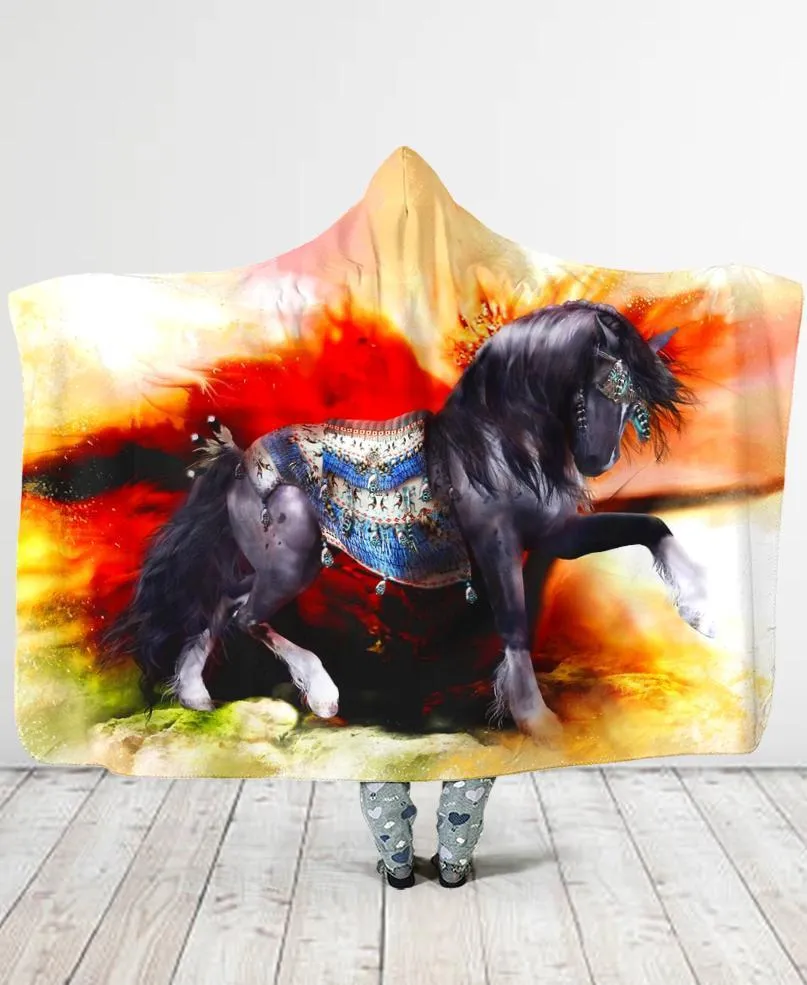 Horse Hooded Blanket WCS