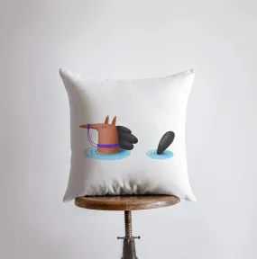 Horse Swimming Pillow | Throw Pillow | Horse Lover | Animal Lover Gift | Tiny House Decor | Cowgirl Pillow