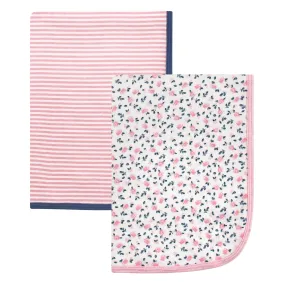 Hudson Baby Cotton Swaddle Blankets, Tiny Floral