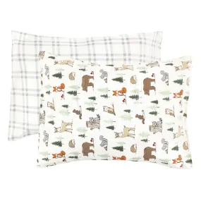 Hudson Baby Cotton Toddler Pillow Case, Forest Animals