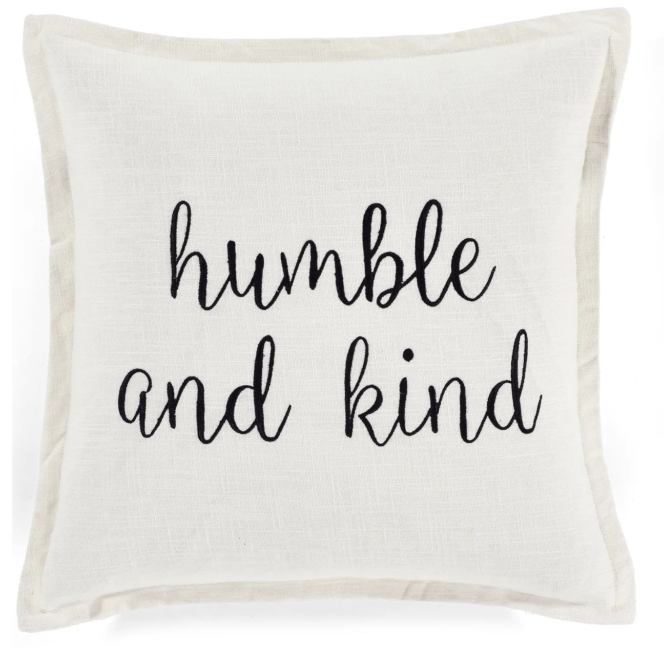 Humble and Kind Script Decorative Pillow Cover