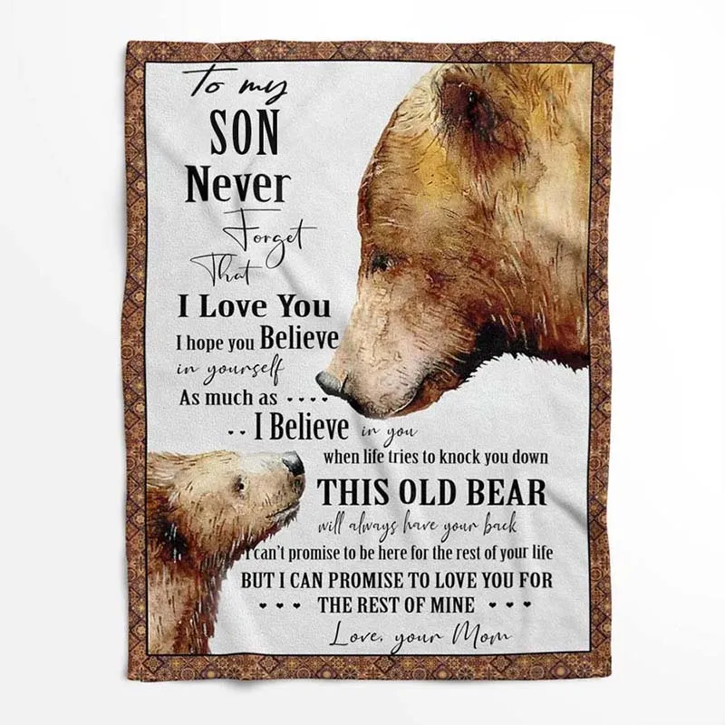 I Love You - A934 - Brown Bear Premium Blanket