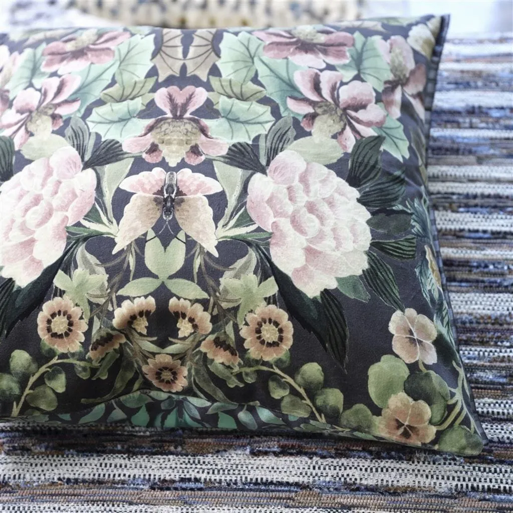 Ikebana Damask Graphite Decorative Pillow by Designers Guild